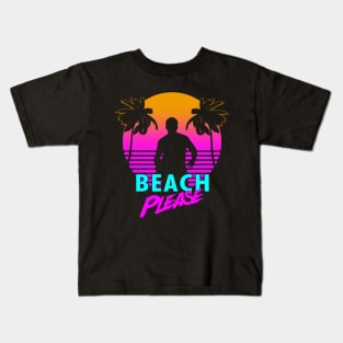 80's Spring Break Summer Beach Retro Meme Kids T-Shirt